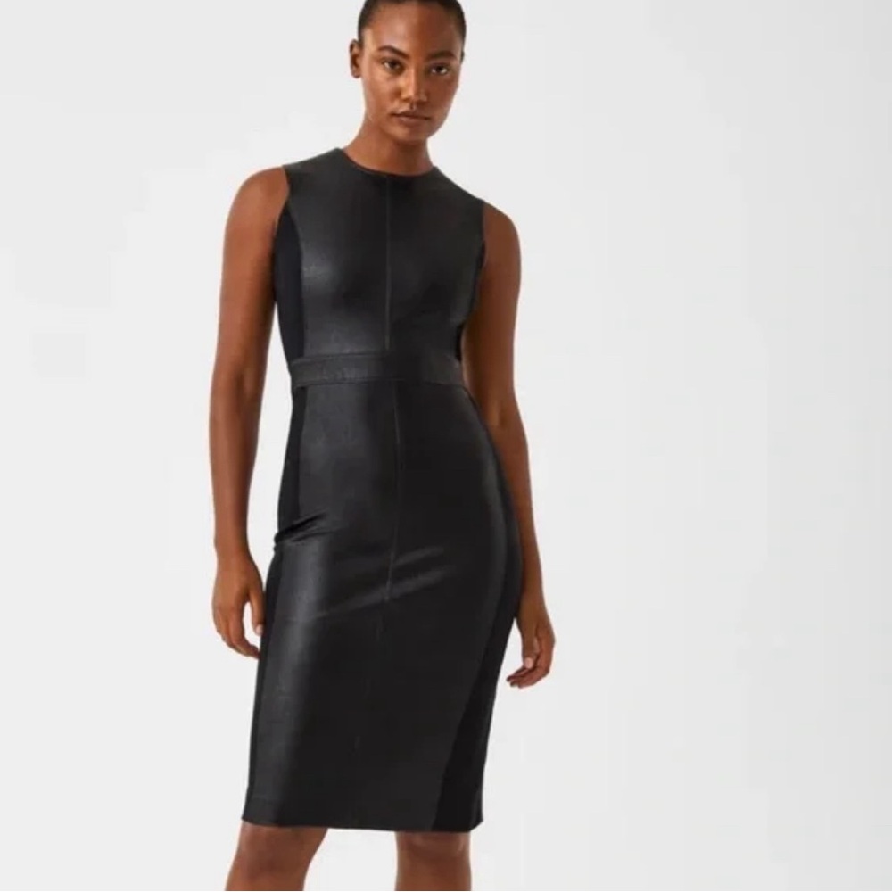 NWT Spanx leather-like fitted dress